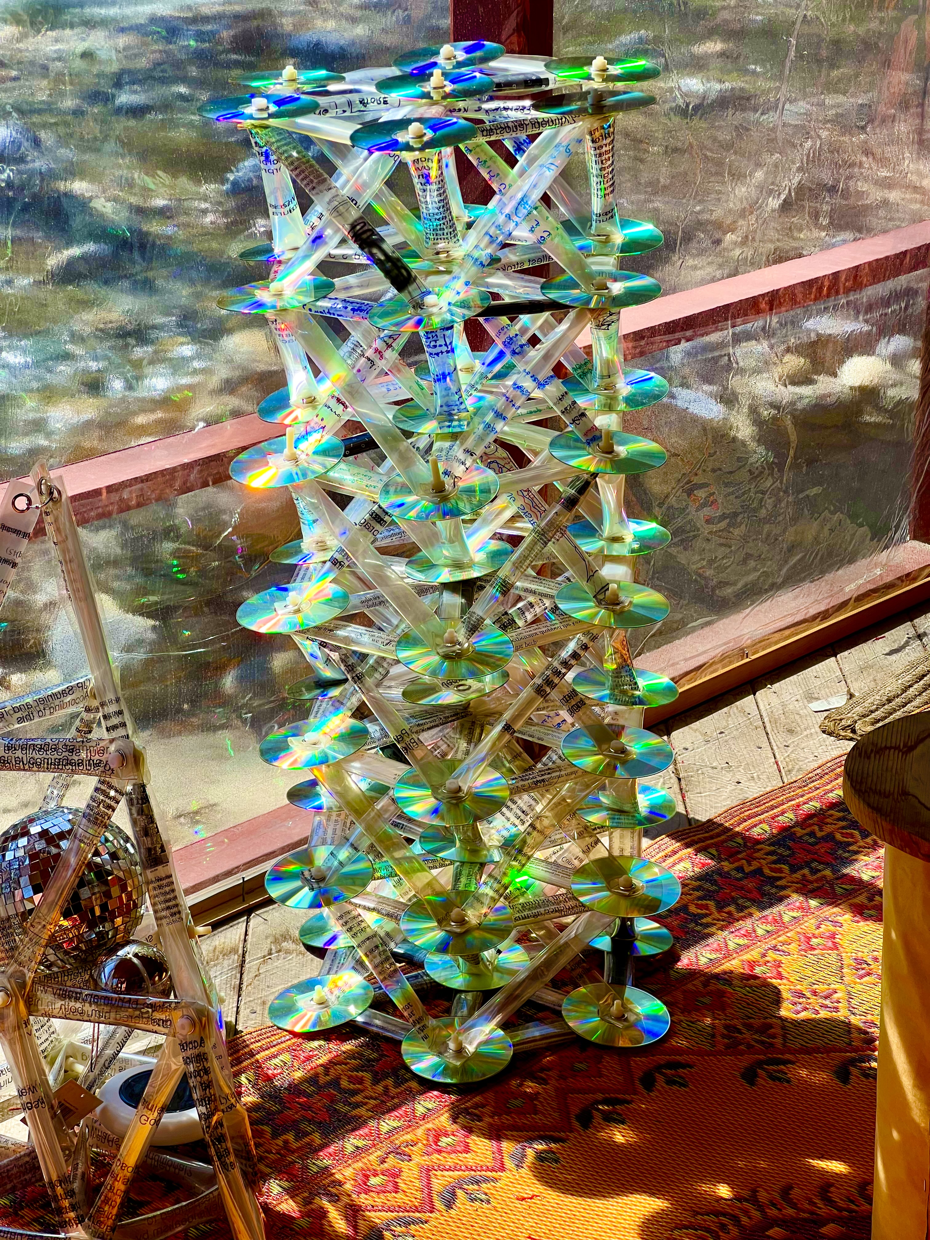 Iridescent CD tower