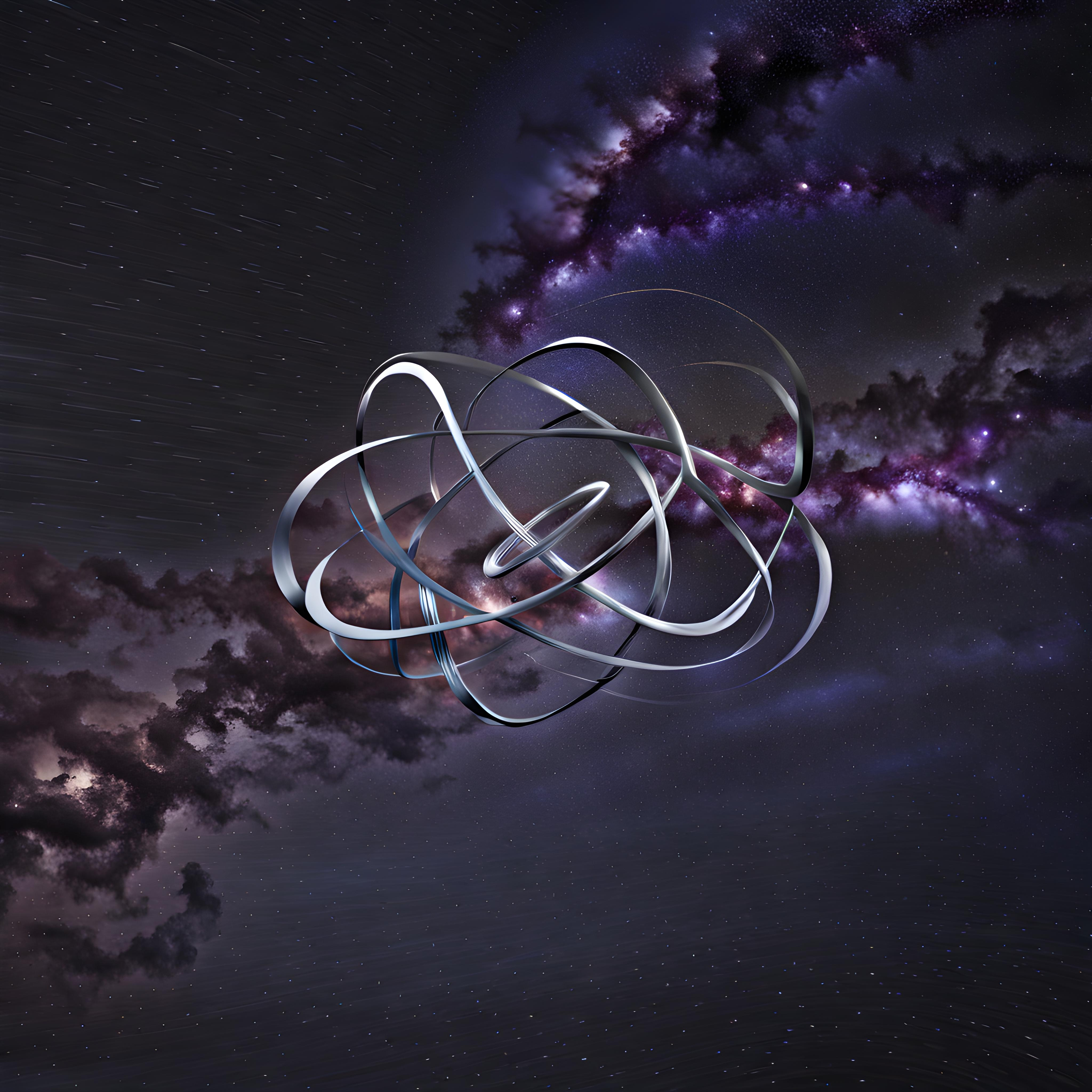 Interlocking rings against the Milky Way